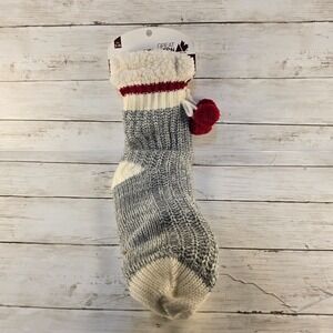 New Great Northern Ladies Lounge Sherpa Lined Slipper Socks Grey White Red 5-10